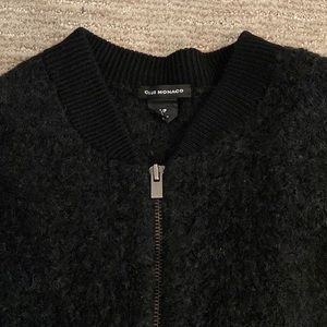 Club monaco cropped zip sweater
